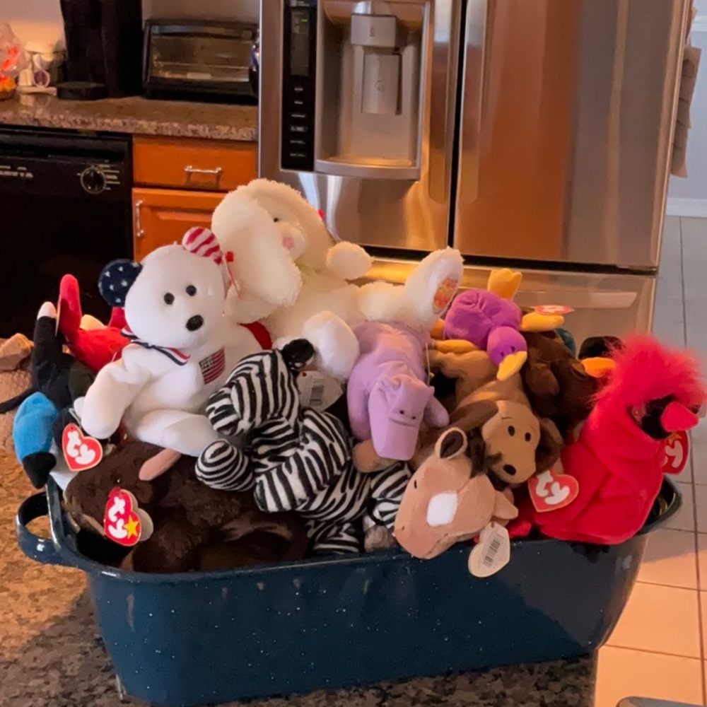 35 Ty Beanie Babies. New condition. 8 additional Teeny Beanies